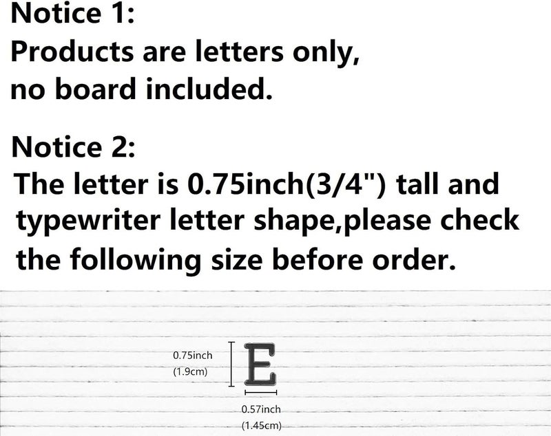 G GAMIT Felt Letter Board Letters Set - Pre-cut 0.75inch Black Typewriter Letters 386pcs with Canvas Bag (No Board Included) - Image 3